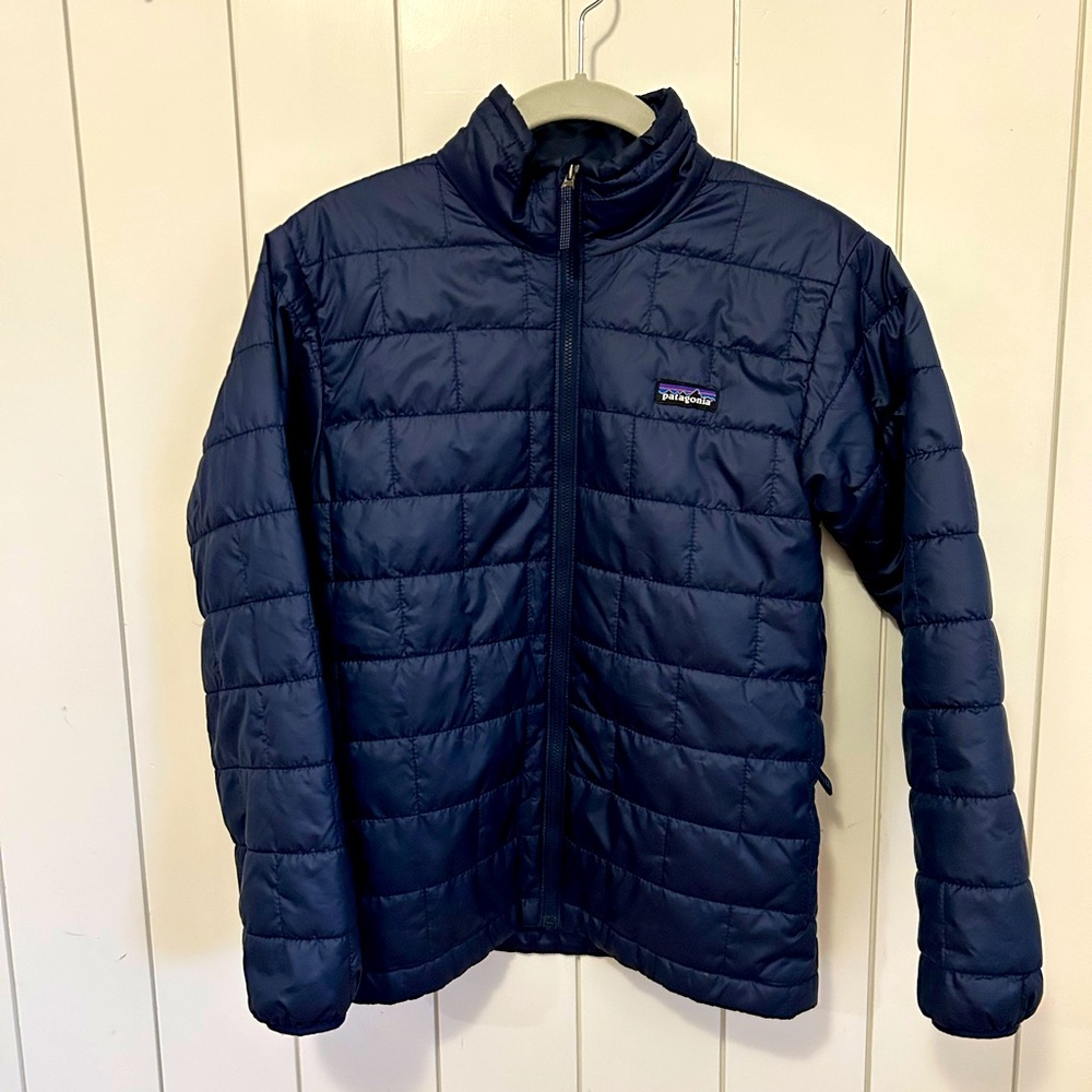 Patagonia boys Nano Puff Brick quilted insulated jacket L (12)